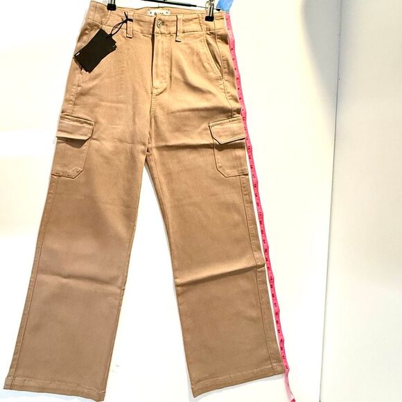 NWT PAIGE Carly Coated High Waist Wide Leg Jeans  Size 25 - Picture 9 of 14